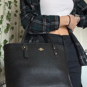 Black Coach mini tote